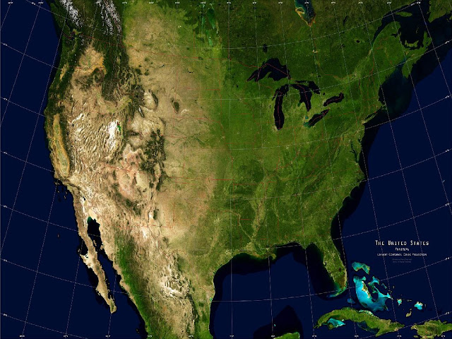 Satellite Map United States