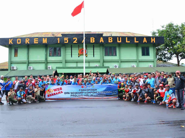 Korem Babullah Gelar Gowes Bersama Forkopimda Malut