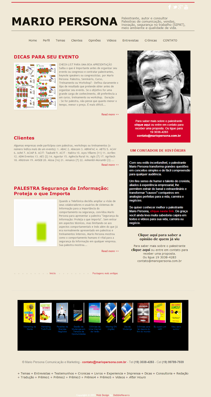 Palestrante Mario Persona Web Development on Blogger