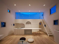 Hiroshima Single House Design with Light Creatively Build Among Apartments and Townhouses