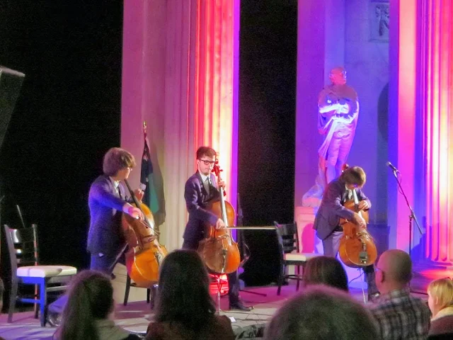 Musicians playing a ticketed event at TradFest in Dublin in January