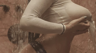 Busty wet woman in bath | animated gif