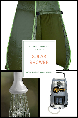 How to go Horse Camping: What to pack - Solar Shower