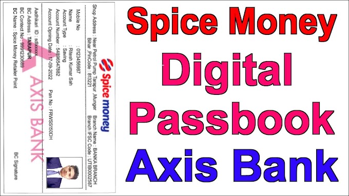Axis Bank CSP Bank Passbook Format (Spice Money)