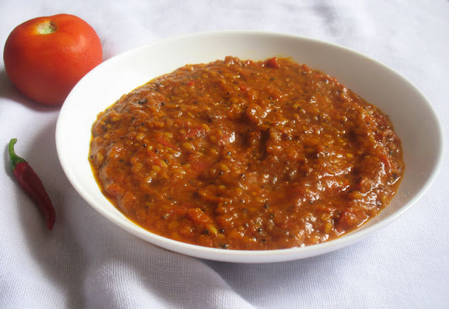 Velvety South Indian Tomato Chutney