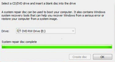 Create Windows 7 Recovery Disc