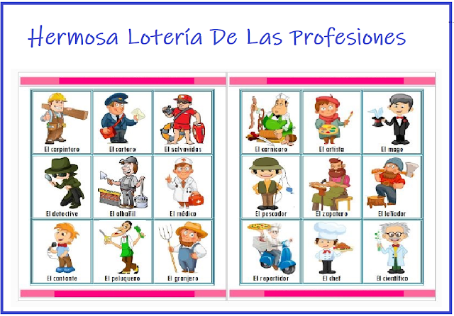 Hermosa Lotería De Las Profesiones