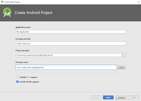 Create a new Android project