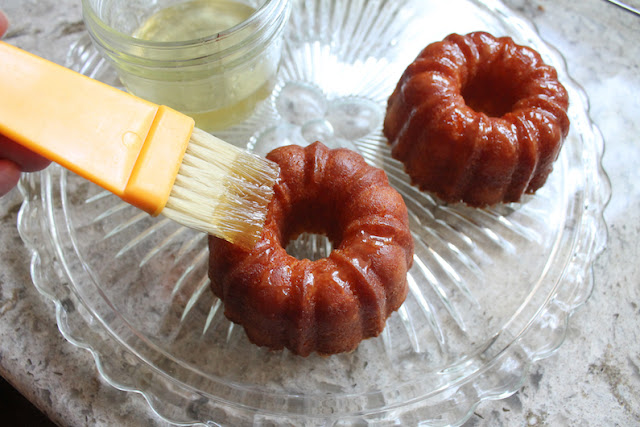 Food Lust People Love: These candied meyer lemon almond bundtlettes have the most wonderful lemon and almond flavor with a rich tender crumb. They bake up with a lovely golden exterior that I brush with lemon syrup for even more moisture and lemony flavor.