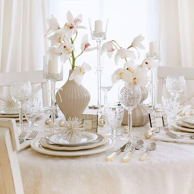 deco de table blanc