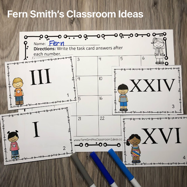 Roman Numeral Task Cards