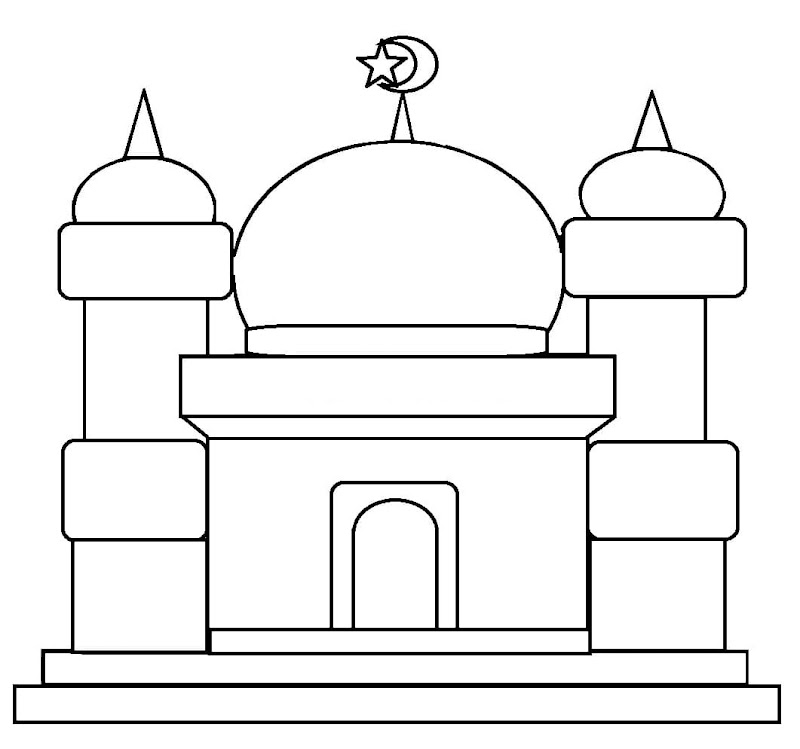 Ide Istimewa Gambar Mewarnai Masjid, Mushola Minimalis