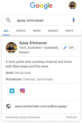 How to create google people card