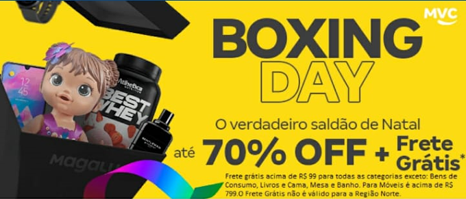 BOXING DAY COM 70% DE DESCONTO E FRETE GRÁTIS