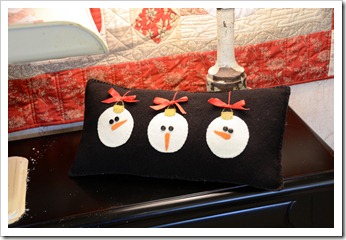 snowman pillow