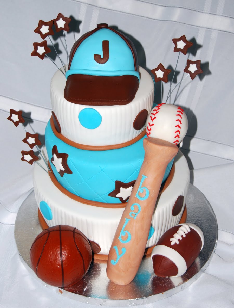 Leelees Cake-abilities: Sports Theme Baby Shower Cake