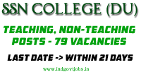 SSN-College-DU-Jobs-2014