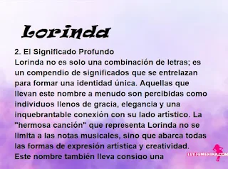 ▷ Significado del nombre Lorinda