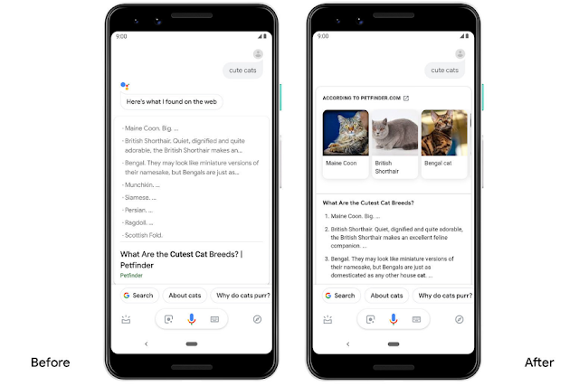 يقدم مساعد جوجل نتائج بحث أكثر حيوية على Android