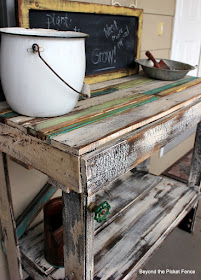 build a potting bench from reclaimed wood pallets