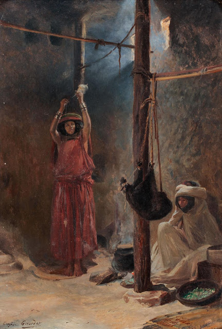 La fileuse, Boussaâda 27 avril 1873 - Eugène Girardet