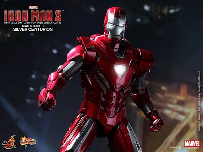 Hot Toys 1/6 Scale Iron Man 3 12" Iron Man Mark XXXIII Silver Centurion Armor Figure