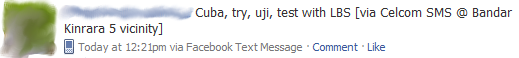 Celcom Facebook SMS - LBS