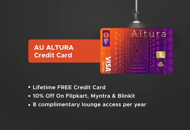 AU Altura Credit Card लाइफटाइम फ्री क्रेडिट कार्ड