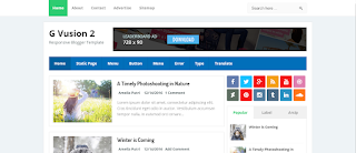 G Vusion 2  Blogger Template Free