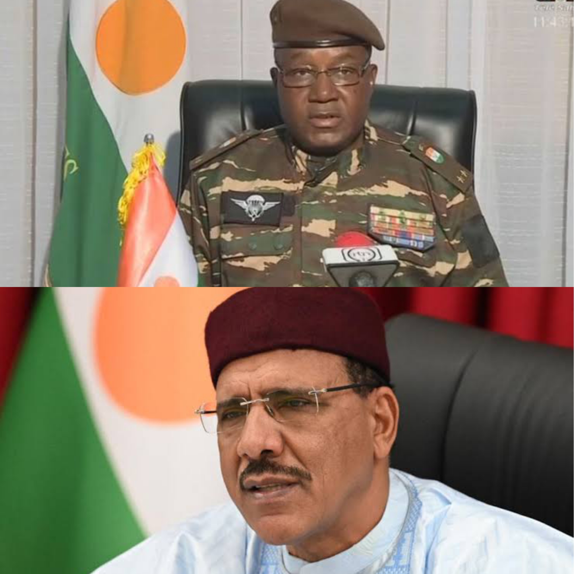 Niger coup leader, General Abdourahamane Tchiani; and democratically elected leader, President Mohammed Bazoum