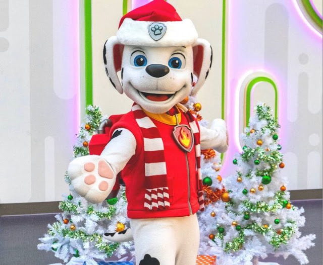 Festive Marshall from 'PAW Patrol' at Nickelodeon Universe at American Dream