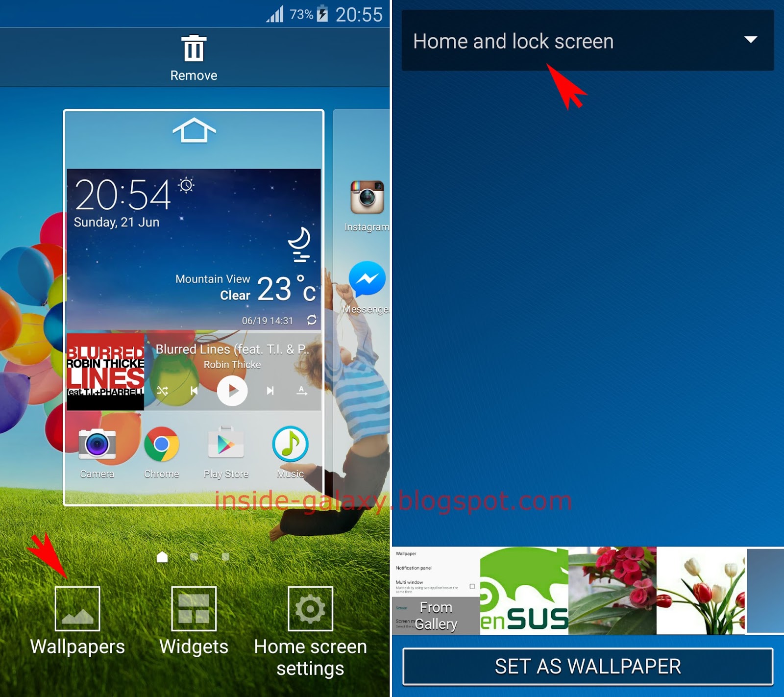 Samsung Galaxy S4 How To Change Home And Lock Screens Wallpaper At