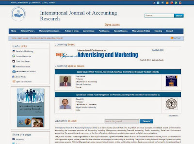 Free Journal Site | International Journal of Accounting Research