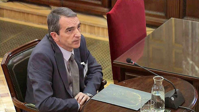 Joan Carlos Molinero, durante su declaración (Foto de Internet)