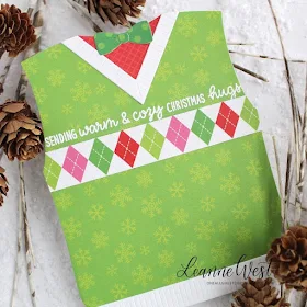 Sunny Studio Stamps: Build-A-Tag Warm & Cozy Fancy Frames Mug Hugs Sweater Vest Loopy Letter Dies Winter Themed Cards by Leanne West
