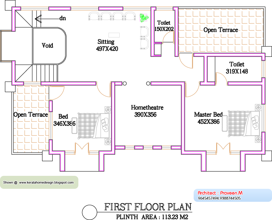 Kerala Home plan and elevation 2800 Sq Ft Kerala 