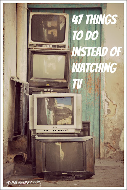 Try out these 47 things to do instead of watching TV. Entertaining activities to do if you're trying to cut down on screen time or go TV free.