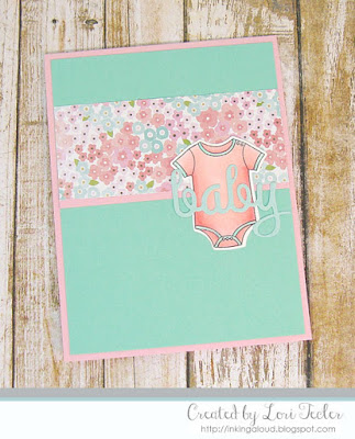 Baby Girl card-designed by Lori Tecler/Inking Aloud-stamps and dies from SugarPea Designs