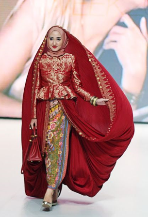 Trend Baju Muslim 2015 Model Kebaya Songket Warna Busana 