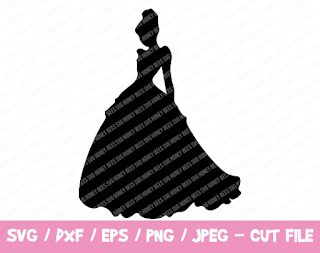 Disney Princess SVG, Cinderella Cut File, Instant Download, Cricut Silhouette, Vinyl Cut File, Cinderella SVG, Cinderella Princess SVG