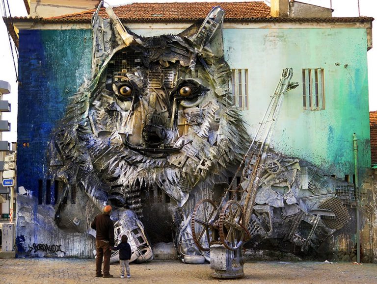 Street Artist Transforms Ordinary Junk Into Animals To Remind About Pollution