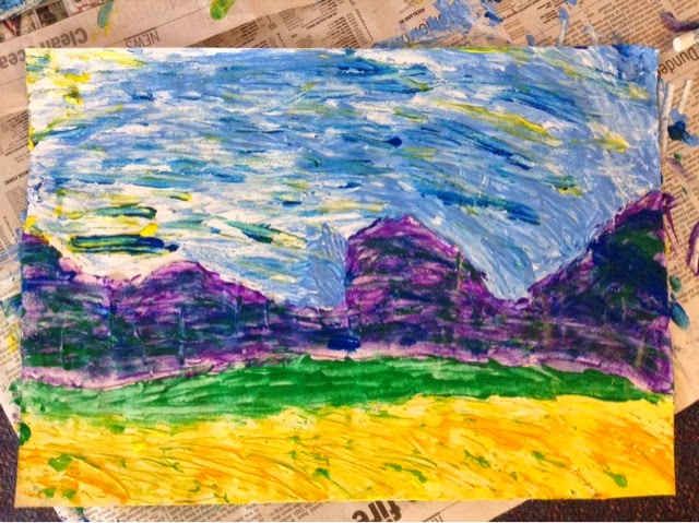 Jen's Teaching Tools: Van Gogh inspired landscape paintings