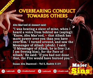 MAJOR SIN. 51.2. OVERBEARING CONDUCT TOWARDS OTHERS