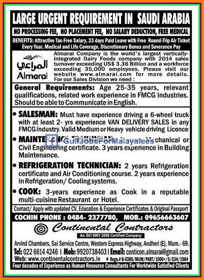 Free job recruitment for KSA