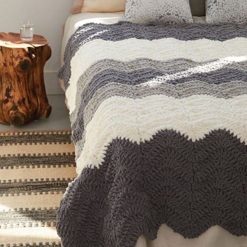 Grey Scale Blanket - Free Pattern
