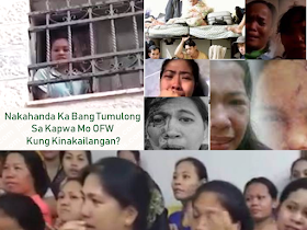 As overseas Filipino workers (OFW), in an unfamiliar territory, we are expecting a sense of compassion from our own countrymen and fellow-OFWs.  From time to time, we would meet our fellow Filipino who are under a distressfull situation. Are you willing to give a hand?  Desperate situations result in desperate actions that's why we often see social media posts of our fellow OFWs asking for help using social media. If they are lucky enough, some private and government agencies like Philippine Overseas Employment Administration (POEA), Overseas Workers Welfare Administration (OWWA) through Phillippine Overseas Labor Offices or even the Philippine embassy's Assistance To Nationals Unit of their host country would be informed and rescue them in time.    Advertisement         Sponsored Links         Just what an OFW did to a certain OFW who looked so burdened and problematic. The name of the OFW is Retchel Granada, 32, hailed from General Santos City, who was allegedly dropped by her employers to the airport  In Kuwait without anything except the clothes that she was wearing.     The good samaritan that noticed her from the airport shuttle, initiated a conversation to know her situation and even asked other passengers to help OFW Retchel is AG Manzano Crisostomo.  She even accompanied Retchel to OWWA for whatever assistance that she could get. She posted Retchel's story on social media hoping that she could get more help. The post had over 12,000 shares and almost 4,000 comments of which admire the OFWs good heart.      Another OFW, Joan who is working as a household worker in Jordan, is in a distressfull situation as her male employer was allegedly tried to molest her a number of times.   She tried to get help from another OFW by sliding a letter through her window. According to Shella, Joan said that the only thing that stops the employer from raping her was the plastic sliding door which she was putting her cabinet against to keep her male employer from getting to her.   Out of fear of being raped, Joan would also often sleep inside the cabinet with a knife in hand to defend herself should her perverted employer attacks. She was not allowed to use a mobile phone. Shella decided to share Joan’s story hoping that it could reach proper authorities and rescue her.         Meanwhile, on July 3, 2018, a video of an OFW in Riyadh Saudi Arabia had circulated on social media asking for Raffy Tulfo’s help. Arnel N. Ditua a.k.a Jose Carlos was forced by his employer to work without pay for six months, even after his contract had ended.     Arnell Ignacio, OWWA Deputy Executive Director, raised Arnel’s situation to Labor Attache Nasser S. Mustafa. According to Mustafa, not only the Deputy Executive Director had raised concern, but also the Department of Labor and Employment and our very own President Rodrigo Duterte.    Three days after his video was posted, Labor Attache Nasser S. Mustafa with the cooperations of POLO-Riyadh, Community Investigative Support, Guardians (RUBBII, EUGII, etc.) and Filipino Community-KSA initiated a rescue operation on July 6, 2018. Instead of waiting for the rescue workers to arrive, the authorities instructed Arnel to ride a taxi straight to the Philippine Embassy, which made the operation easier.     READ MORE:  Find Out Which Country Has The Fastest Internet Speed Using This Interactive Map    Find Out Which Is The Best Broadband Connection In The Philippines   Best Free Video Calling/Messaging Apps Of 2018    Modern Immigration Electronic Gates Now At NAIA    ASEAN Promotes People Mobility Across The Region    You Too Can Earn As Much As P131K From SSS Flexi Fund Investment    Survey: 8 Out of 10 OFWS Are Not Saving Their Money For Retirement    Can A Virgin Birth Be Possible At This Millennial Age?    Dubai OFW Lost His Dreams To A Scammer    Support And Protection Of The OFWs, Still PRRD's Priority