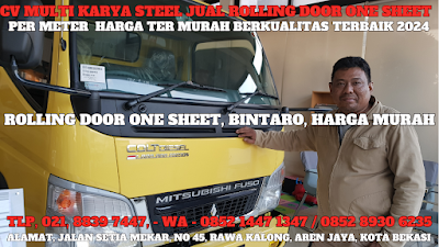 GAMBAR, DAFTAR, HARGA, ROLLING DOOR ONE SHEET, PER METER, MURAH, BINTARO, 2024