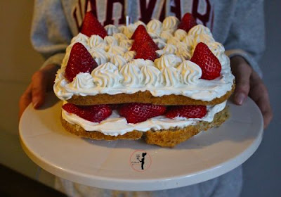 torta-panna-fragole-vegan-friggitrice-ad-aria