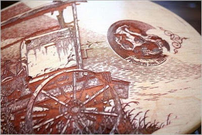 Laser wood engraving