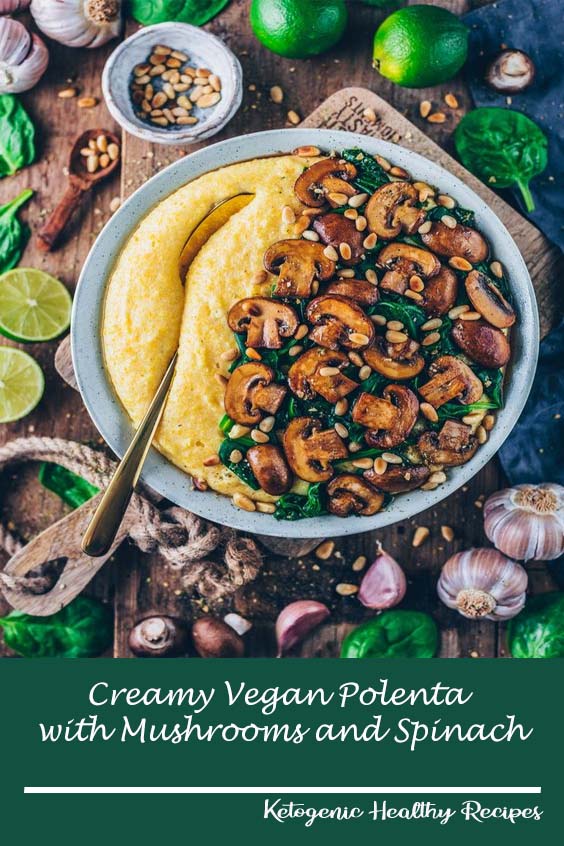 This Creamy Vegan Polenta with Mushrooms, Spinach and Pine nuts makes an easy gluten-free lunch or dinner which is plant-based, healthy and ready in only 15 minutes. It's also perfect as side dish and…